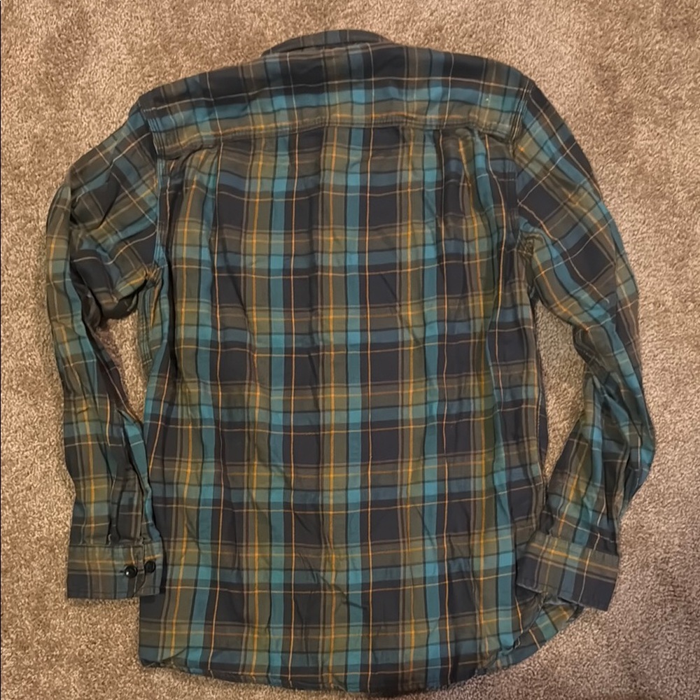 L.L. Bean Blue and Green Casual Button Down Shirt - Picture 4 of 4